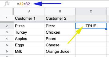 Hướng dẫn cách so sánh hai cột trong Google Sheets
